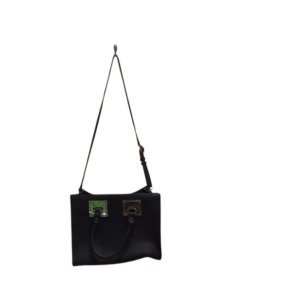 MADISON WEST BLACKK TOTE/COMPUTER BAG 14” x 11” GENTLY USED - Picture 1 of 5